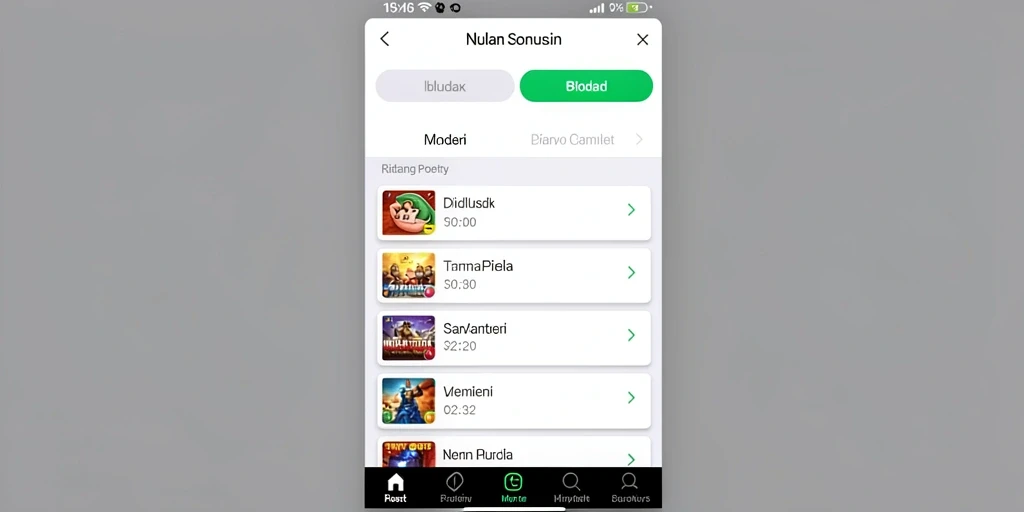 Tampilan menu utama yang menarik dan intuitif.