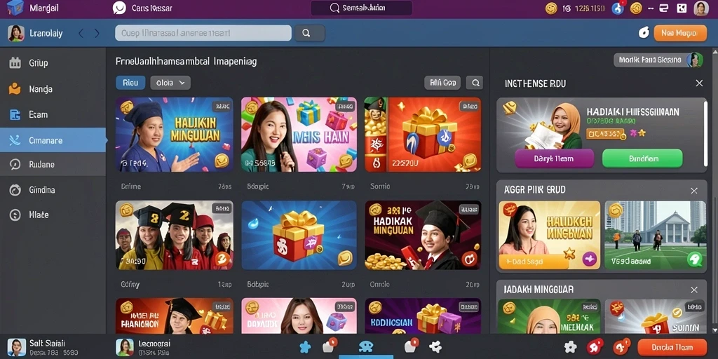 Tampilan utama yang menarik dari FASTWIN77.